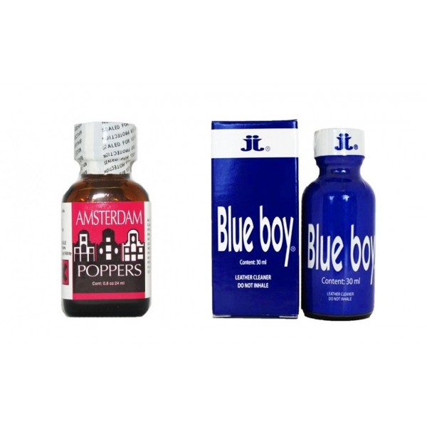 Poppers Amsterdam Special 24ml Blue Boy 24ml Pakket